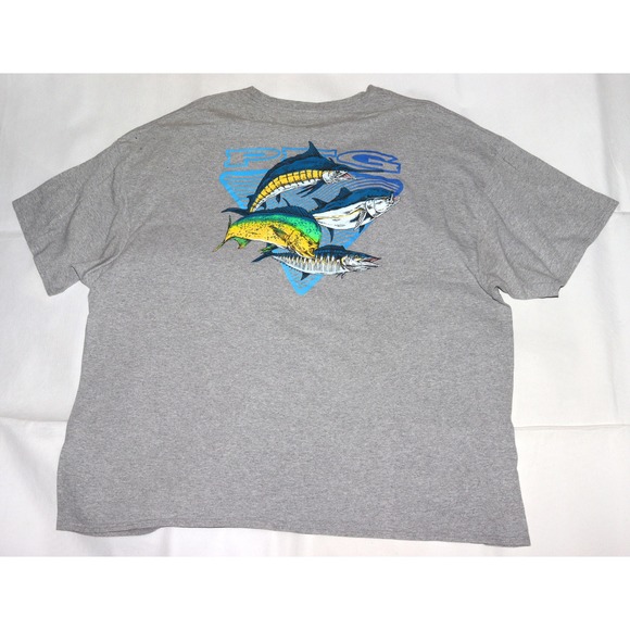 Columbia Sportswear PFG Mens Short Sleeve Crew Neck Graphic Gray T-Shirt Size 5X - Picture 1 of 6